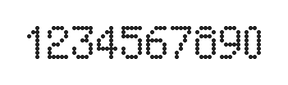 5×8数字点阵字体 ddN58AA0904