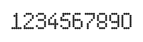 5×8数字点阵字体 ddN58AA0912