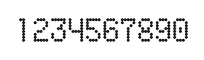 5×8数字点阵字体 ddN58AA0921