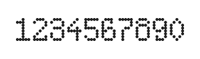 5×8数字点阵字体 ddN58AA0934