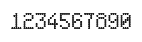 5×8数字点阵字体 ddN58AA0950