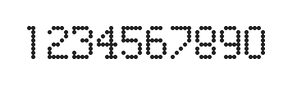 5×8数字点阵字体 ddN58AA0951