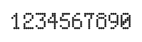 5×8数字点阵字体 ddN58AA0952