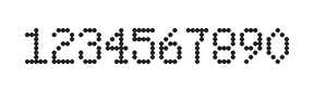 5×8数字点阵字体 ddN58AA0955