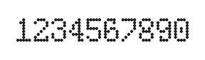 5×8数字点阵字体 ddN58AA0956