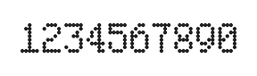 5×8数字点阵字体 ddN58AA0960