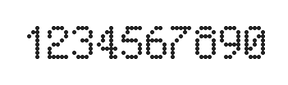 5×8数字点阵字体 ddN58AA0962