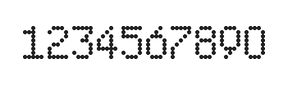5×8数字点阵字体 ddN58AA0967