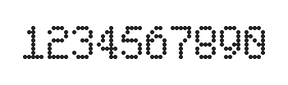 5×8数字点阵字体 ddN58AA0972