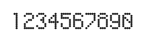 5×8数字点阵字体 ddN58AA0976
