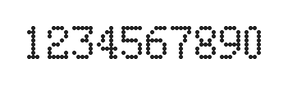 5×8数字点阵字体 ddN58AA0977