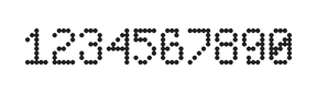 5×8数字点阵字体 ddN58AA0978