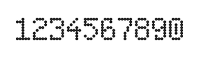 5×8数字点阵字体 ddN58AA0980