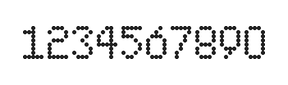 5×8数字点阵字体 ddN58AA0985