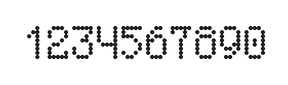 5×8数字点阵字体 ddN58AA0996