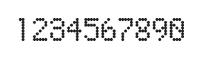 5×8数字点阵字体 ddN58AA0998
