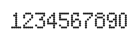 5×8数字点阵字体 ddN58AA1000