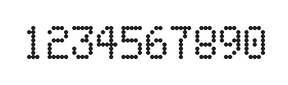 5×8数字点阵字体 ddN58AA1001