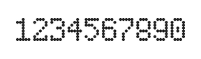 5×8数字点阵字体 ddN58AA1002