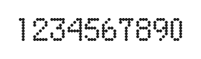 5×8数字点阵字体 ddN58AA1006