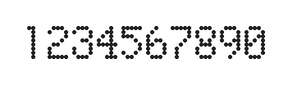 5×8数字点阵字体 ddN58AA1008