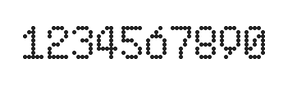 5×8数字点阵字体 ddN58AA1010