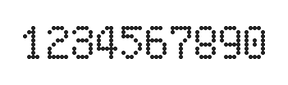 5×8数字点阵字体 ddN58AA1014