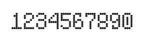 5×8数字点阵字体 ddN58AA1015