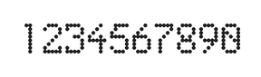 5×8数字点阵字体 ddN58AA1017