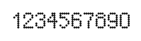 5×8数字点阵字体 ddN58AA1026