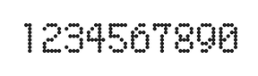 5×8数字点阵字体 ddN58AA1030