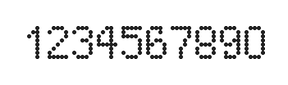 5×8数字点阵字体 ddN58AA1037