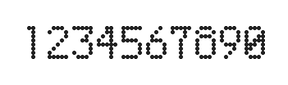 5×8数字点阵字体 ddN58AA1038