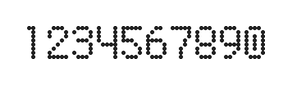 5×8数字点阵字体 ddN58AA1039