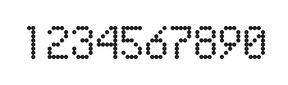 5×8数字点阵字体 ddN58AA1044