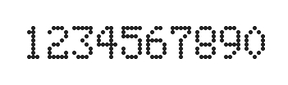 5×8数字点阵字体 ddN58AA1048