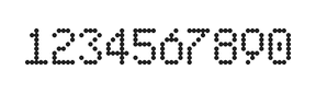 5×8数字点阵字体 ddN58AA1053