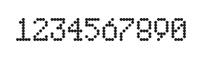 5×8数字点阵字体 ddN58AA1054