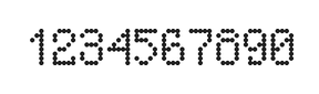 5×8数字点阵字体 ddN58AA1055