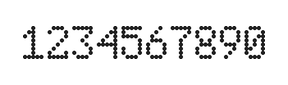 5×8数字点阵字体 ddN58AA1057