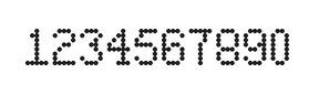 5×8数字点阵字体 ddN58AA1058
