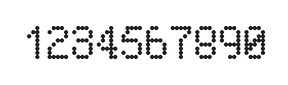 5×8数字点阵字体 ddN58AA1059