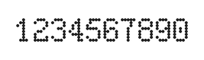 5×8数字点阵字体 ddN58AA1060