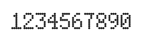 5×8数字点阵字体 ddN58AA1062