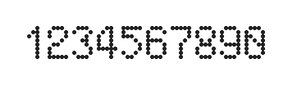 5×8数字点阵字体 ddN58AA1063
