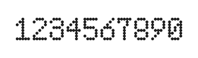 5×8数字点阵字体 ddN58AA1067