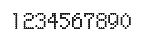 5×8数字点阵字体 ddN58AA1080