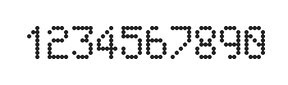 5×8数字点阵字体 ddN58AA1082