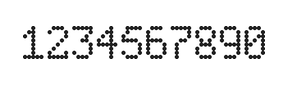 5×8数字点阵字体 ddN58AA1087