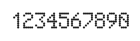 5×8数字点阵字体 ddN58AA1088